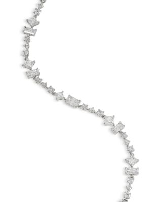 Rare Jewels Cubic Zirconia Flex Bracelet in Rhodium Plated