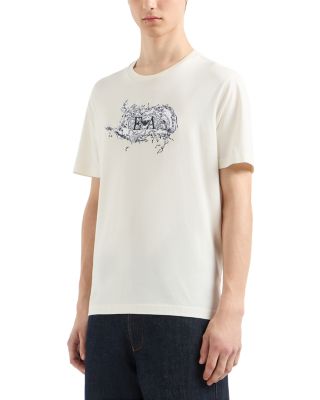 Cotton Embroidered Logo Graphic Tee