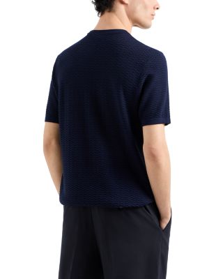 Allover Jacquard Short Sleeve Sweater