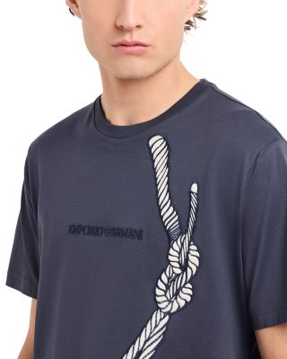 Pure Cotton Jersey Tee With Embroidered Rope & Logo