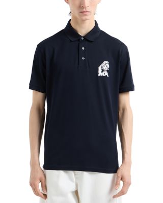 Emporio Armani - Mercerized Cotton Piquet Bulldog Embroidery Polo