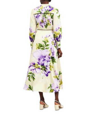 Hidcote Floral Print Midi Dress