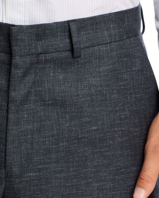 Melange Solid Slim Fit Suit Pants