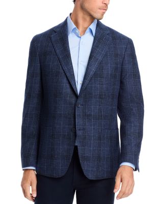 Vince Plaid Unstructured Slim Fit Sport Coat