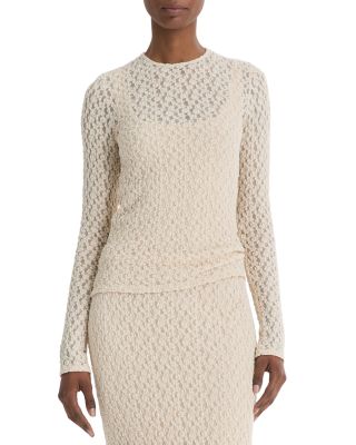 Vince - Floral Smocked Long Sleeve Top