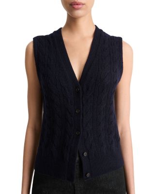 Vince - V Neck Cable Knit Sweater Vest