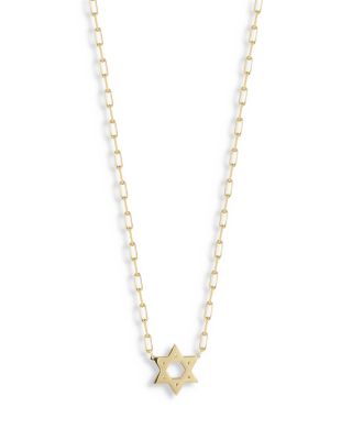 Aqua Dainty Star Of David Pendant Necklace, 16-18 - Exclusive