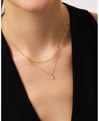 10k Gold Lab Grown Diamond Layered Necklace