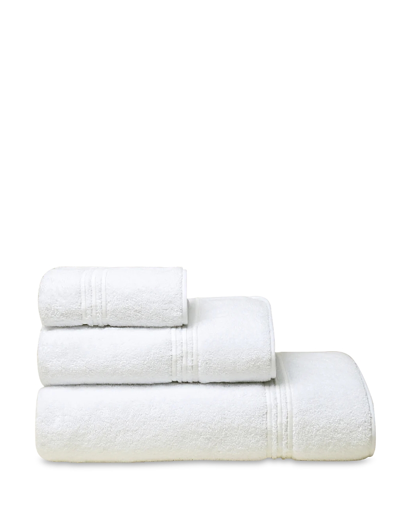 Pratesi Tre Righe Bath Towel In White/white