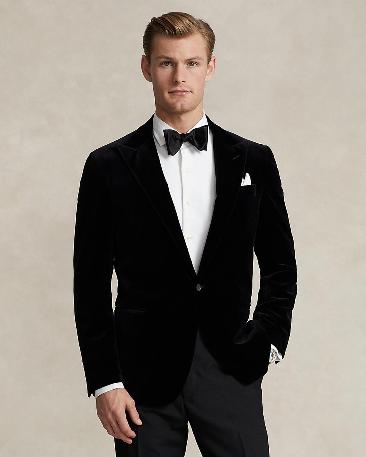 Polo Ralph Lauren Tailored Velvet Jacket in Black