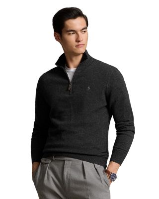 Polo Ralph Lauren Cashmere Regular Fit Quarter Zip Mock Neck Sweater - Exclusive
