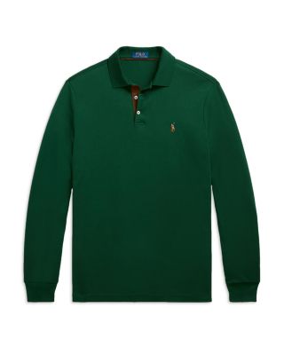 Classic Fit Soft Cotton Long-Sleeve Polo Shirt
