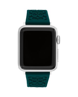 COACH - Apple Watch&reg; Green Silicone Strap, 38/40/41mm