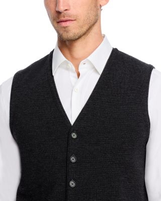 Merino Wool Button Front Vest - Exclusive 