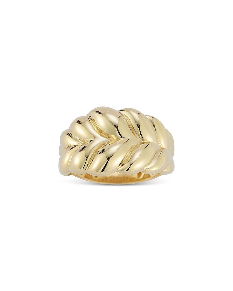 Shop Bloomingdale's Bold Woven Ring In 14k Yellow Gold