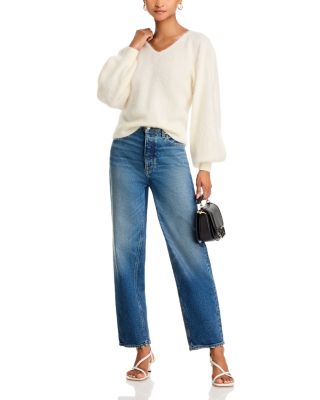 Alexis High Rise Ankle Barrel Jeans in Lovejoy Distressed