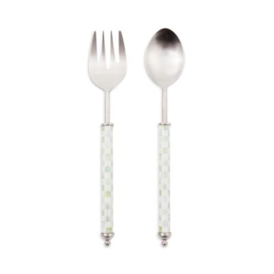 Mackenzie-Childs - Sterling Check Supper Club Salad Serving Set