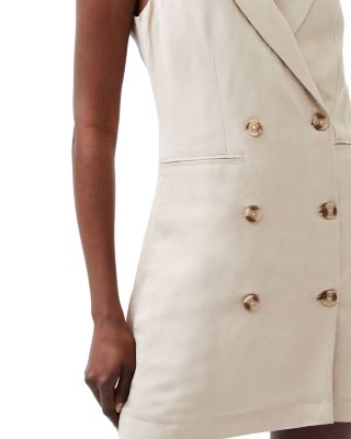 chinese dress ladies Birdie Linen Square Neck Dress Summer White