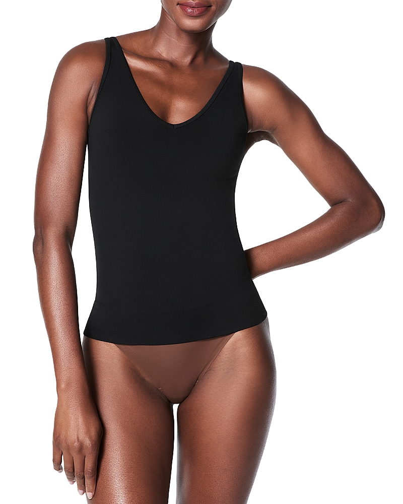 Spanx Everyday Seamless Shaping Tank Top In Very Black