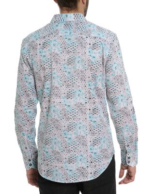 Hendriks Button Front Printed Shirt