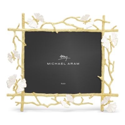 Butterfly Ginkgo Gold Frame, 8" x 10"
