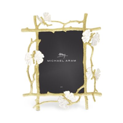 Butterfly Ginkgo Gold Frame, 5&amp;quot; x 7&amp;quot;