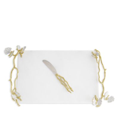 Butterfly Ginkgo Gold Cheeseboard w/ Spreader