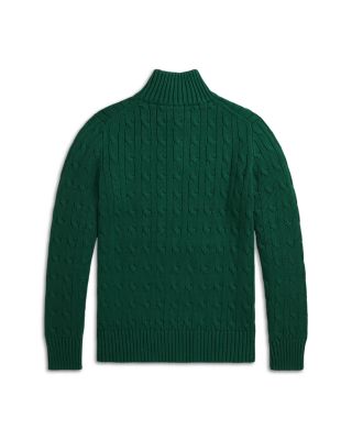 Boys' Cable Knit Cotton Quarter Zip Sweater - Big Kid