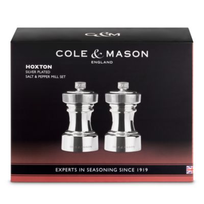 Hoxton 4" Silver Plated Salt and Pepper Mill Set