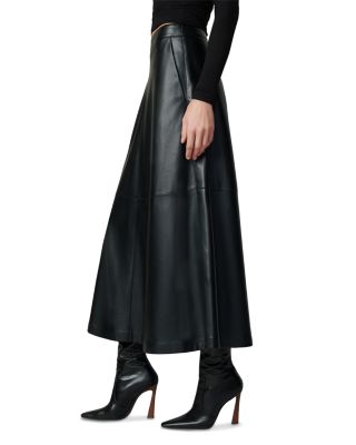 x Dani Michelle The Tavi Faux Leather Maxi Skirt