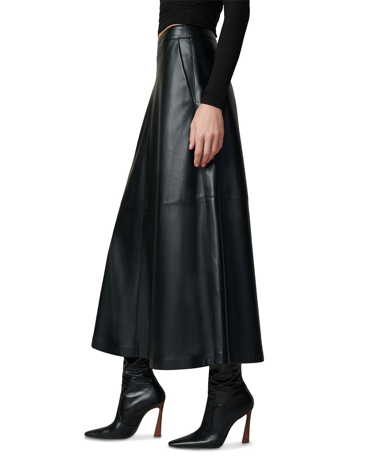 x Dani Michelle The Tavi Faux Leather Maxi Skirt thumbnail 4