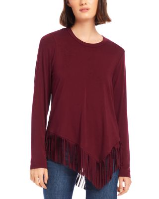 Karen Kane - Asymmetric Fringe Top