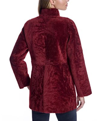 Reversible to Leather Shearling Jacket with Zipper