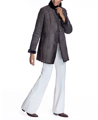 Shearling Jacket with Stand Collar