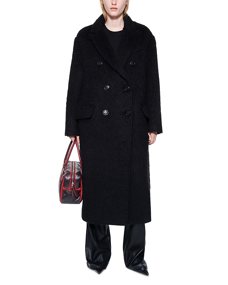 Stand Studio Essa Wool Blend Coat In Black