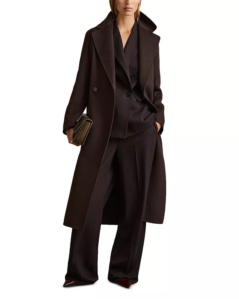 Reiss Petites Lucia Long Double Breasted Coat