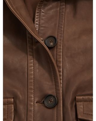 【海外限定】REISSレザージャケット☆Hanson Leather Trucker Ja Buy Reiss Neutral Hanson Leather Trucker Jacket from Next USA