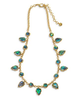 Aurora Abalone Statement Necklace, 16-18.5"