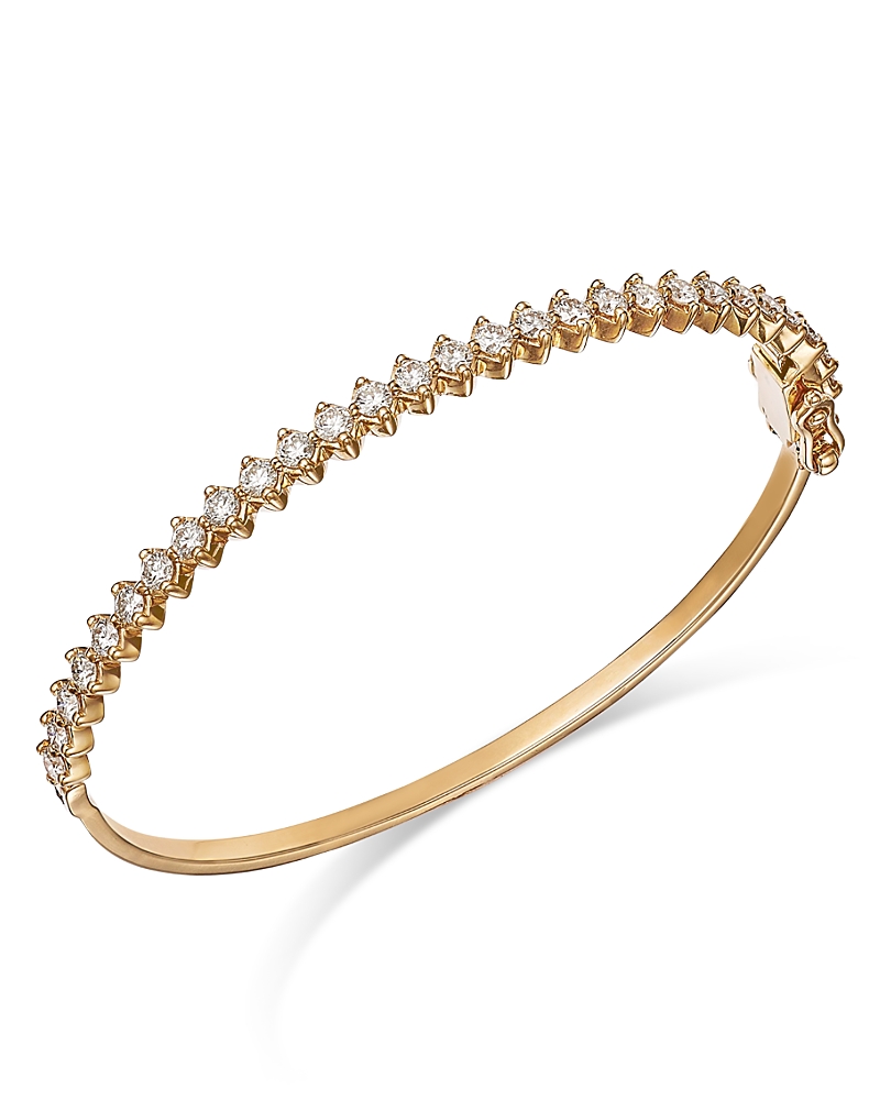 Moon & Meadow 14k Yellow Gold Lab Grown Diamond Bangle Bracelet In Gold