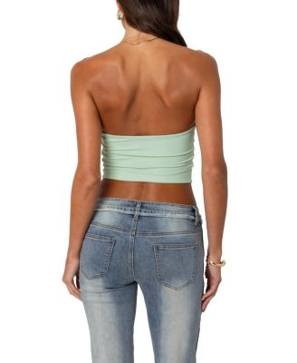 Cinched Strapless Triangle Top