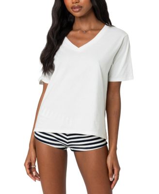 Edikted - Loose Fit V Neck T Shirt