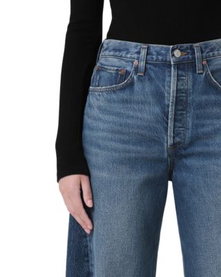 Luna High Rise Curved Taper Jeans in Split