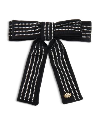 Lele Sadoughi - Antoinette Crystal Pinstripe Bow Barrette