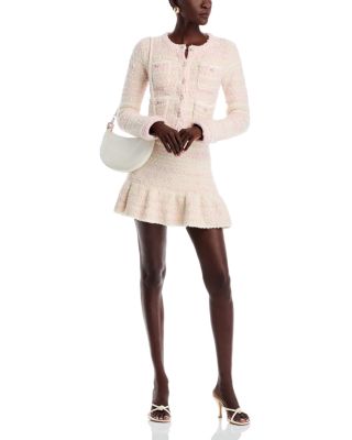 LoveShackFancy - Blanca Button Front Cardigan & Velman Boucle Mini Skirt