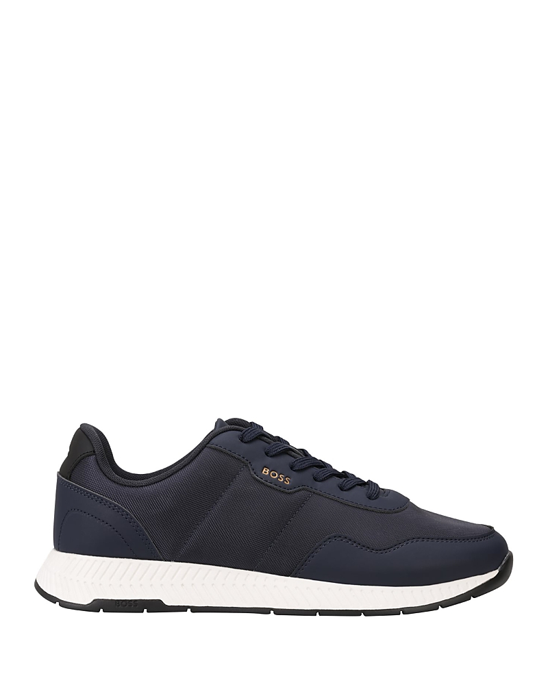 Hugo Boss Midnight Fabric And Synthetic Sneakers In Gray