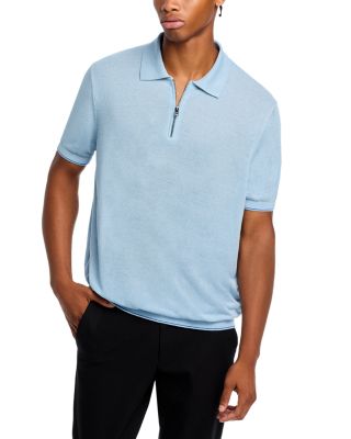 BOSS - Trieste Tipped Regular Fit Quarter Zip Polo Shirt