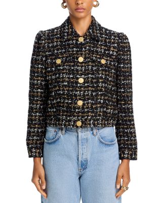 Louren✩.*summer tweed puffsleeve blouson