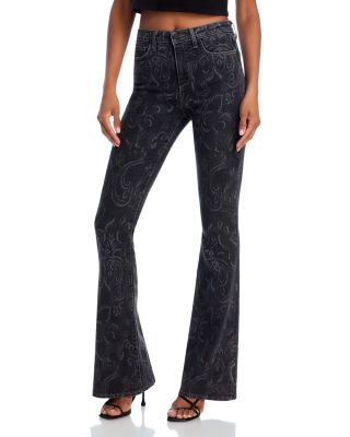 L'AGENCE - Marty High Rise Flare Jeans in Grey Mediterranean