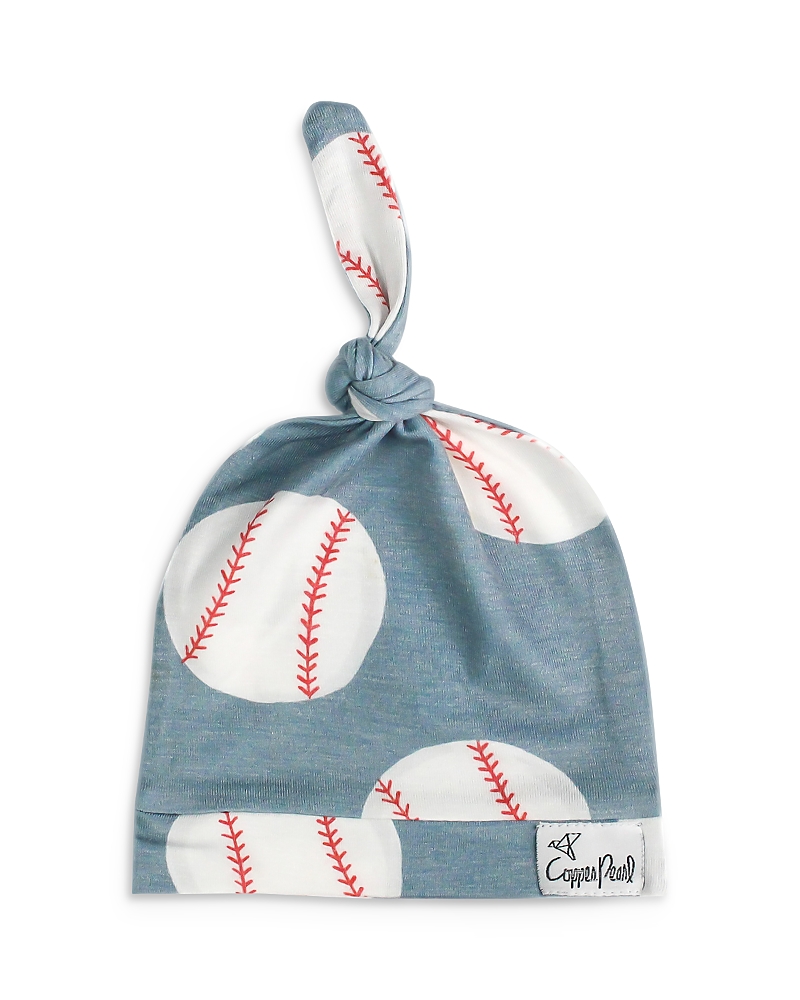 Copper Pearl Slugger Top Knot Hat, 0-4 Months In Navy