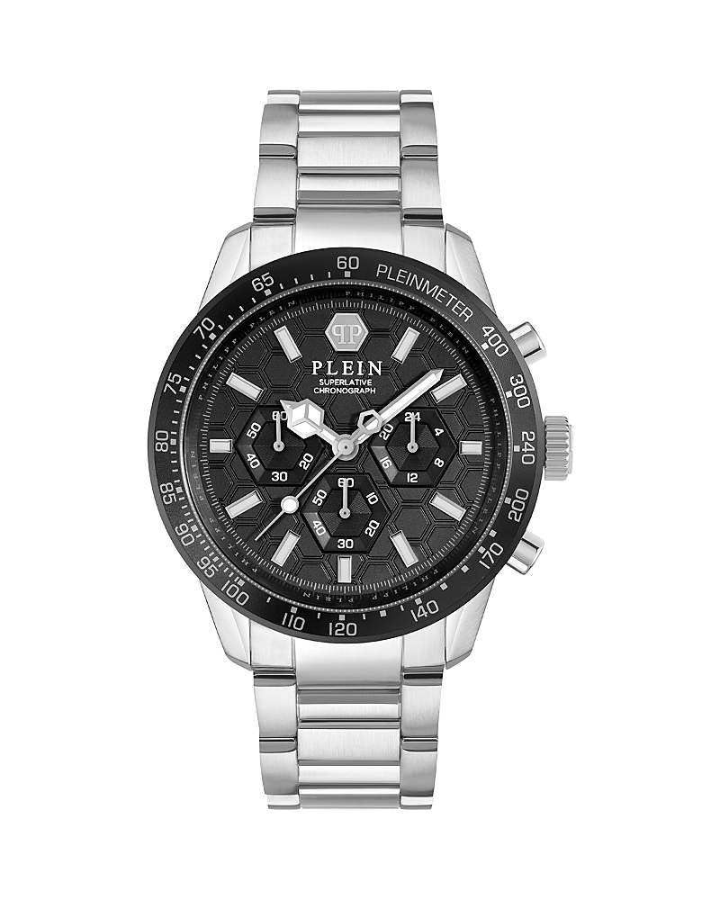 Philipp Plein Pleinmeter Chronograph Watch In Black/silver